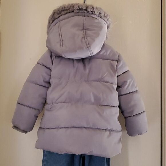Jessica Simpson Puffer Winter Coat Jacket MAUVE Quilted INFANT Girl 12 Months - Picture 4 of 16